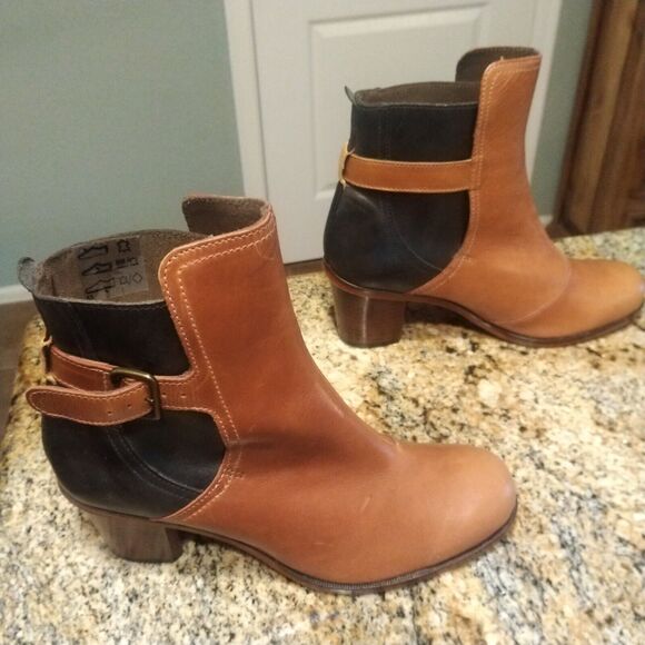 J Shoes Leather Hardwick Boots Booties Size 8 Anthropologie - Picture 1 of 13